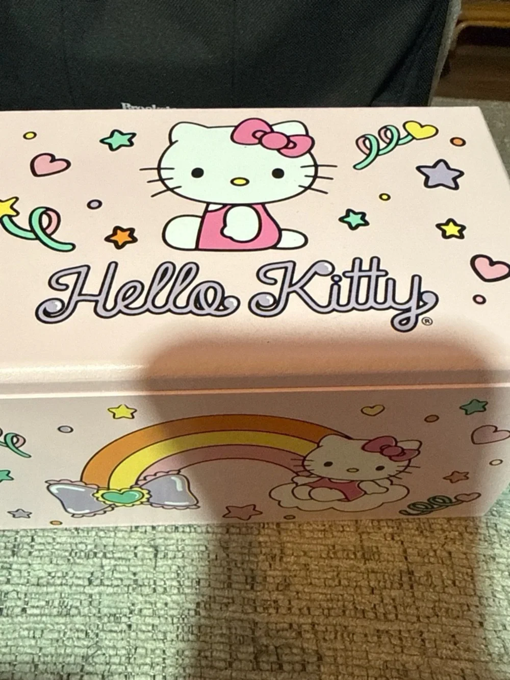 Sanrio Hello Kitty Pink Rainbow Storage Chest